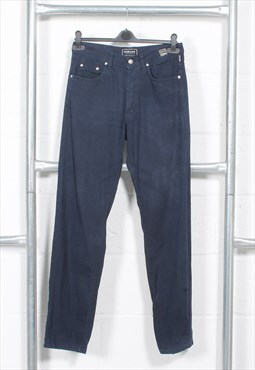Vintage Versace Trousers in Navy Chino Smart Pants W34