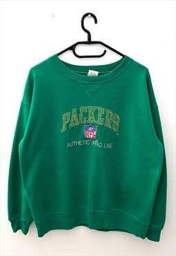 Vintage Hanes greenbay packers green sweatshirt NFL medium