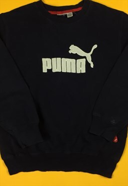 Vintage 90s Puma Centre Logo Jumper / Sweatshirt  