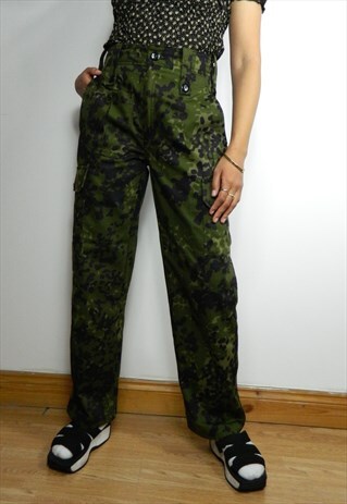 DANISH CAMEO CARGO HIGH WAIST TROUSERS
