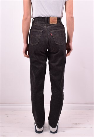 LEVI'S 901 WOMENS VINTAGE JEANS W26 L30 BLACK 90'S