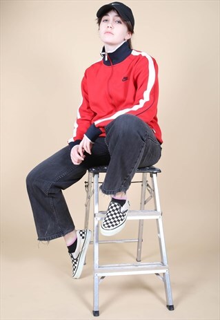 VINTAGE NIKE BRIGHT RED TRACK JACKET