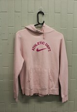Vintage 90s/Y2K Pink Nike Spell-out Hoodie/ Hooded Sweater.