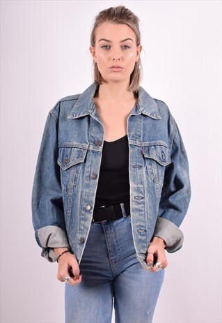 LEVI'S WOMENS VINTAGE DENIM JACKET MEDIUM BLUE 90'S