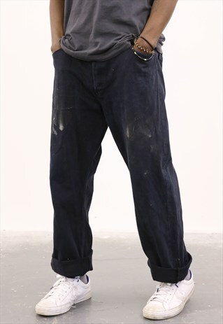 LEVI'S VINTAGE BLUE DENIM PAINT 501 JEANS