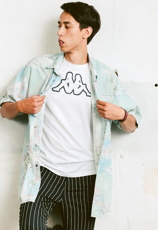 VINTAGE 90S PATTERNED PASTEL SHIRT