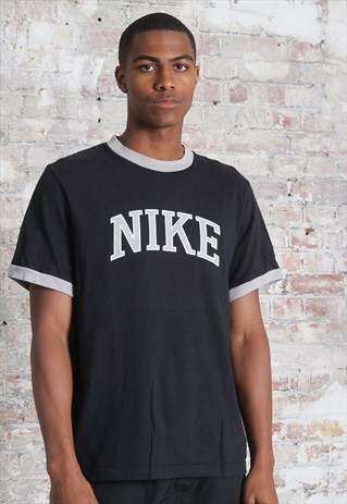 VINTAGE NIKE BIG LOGO SPELLOUT T-SHIRT NAVY BLUE