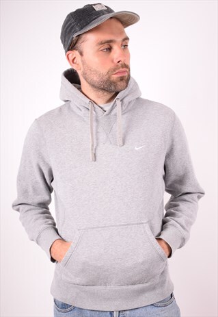 NIKE MENS VINTAGE HOODIE JUMPER MEDIUM GREY 90S