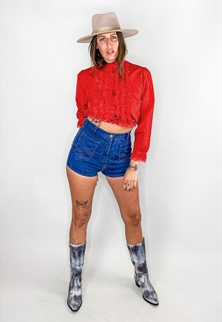 RED RUFFLE RODEO SHIRT