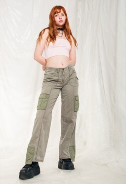 Vintage Cargo Pants Y2K Reworked Utility Rave Trousers