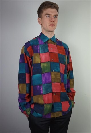 PURE SILK PATTERNED SHIRT