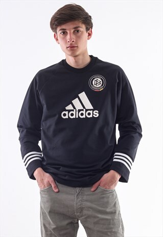 VINTAGE ADIDAS GERMANY FOOTBALL CREW NECK BLACK