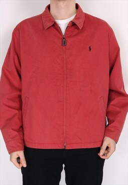 Vintage Ralph Lauren - Red Embroidered Harrington Jacket - X
