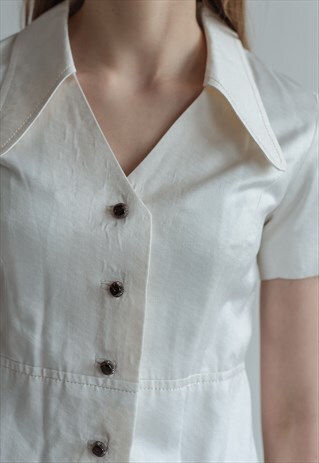 VINTAGE PEARL WHITE PARTY TOP