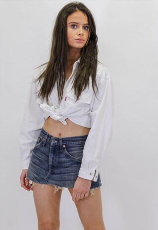 VINTAGE LEVIS REWORKED DENIM MINI SKIRT