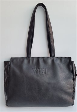 YSL Bag. Yves Saint Laurent Vintage Black Leather Bag