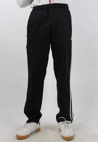 VINTAGE ADIDAS 90S BLACK TRACKSUIT BOTTOMS