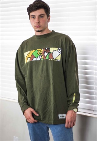 VINTAGE FUBU T-SHIRT LOGO 90S XL 12.7