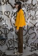 VINTAGE Y2K TORONTO COLLEGE SWEATSHIRT IN BUTTER YELLOW