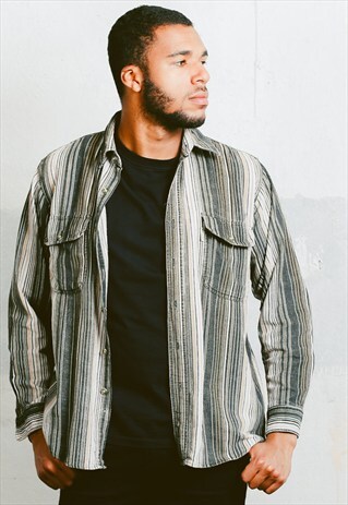 VINTAGE STRIPED CORDUROY SHIRT
