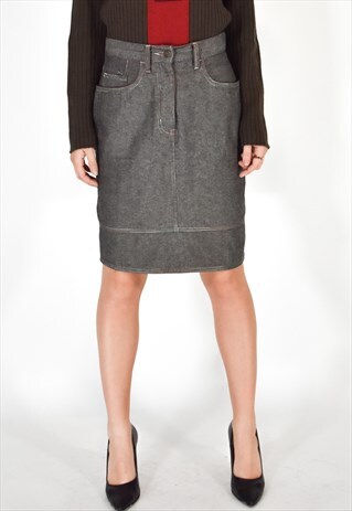 MOSCHINO JEANS ELEGANT GRAY SKIRT