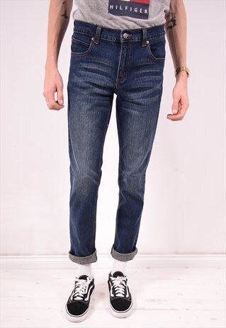 CHEAP MONDAY MENS VINTAGE JEANS W31 L32 BLUE 90S
