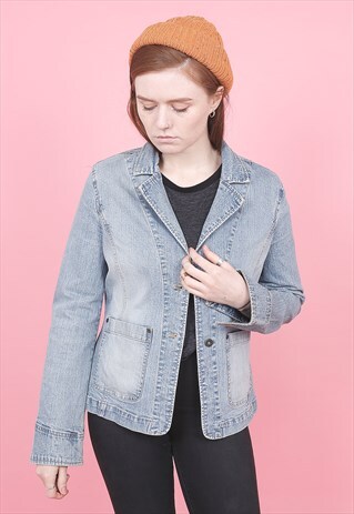 VINTAGE DENIM BLAZER JACKET /R7001