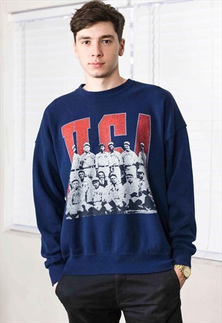VINTAGE USA SWEATSHIRT LOGO 90S L 16.4