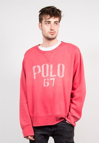 VINTAGE 90'S PINK RALPH LAUREN SWEATSHIRT
