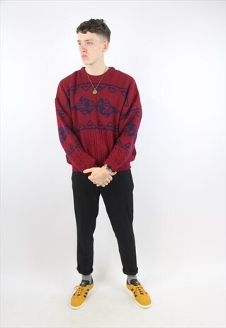 VINTAGE PATTERNED KNIT JUMPER