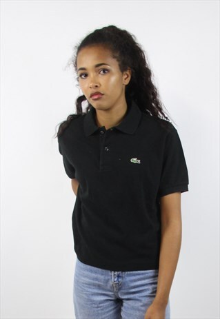 VINTAGE LACOSTE BLACK POLO SHIRT