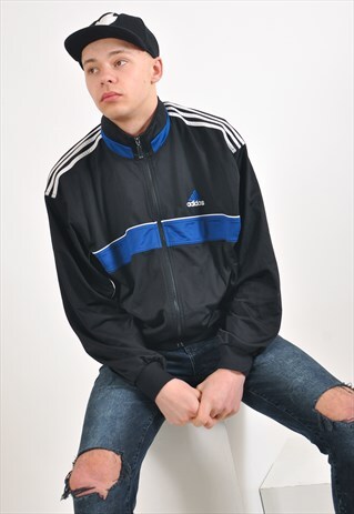 VINTAGE ADIDAS TRACK JACKET IN BLACK