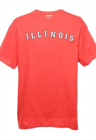GILDAN ILLINOIS PRINTED T-SHIRT - XL