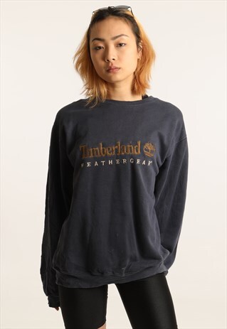 VINTAGE TIMBERLAND EMBROIDERED SPELLOUT SWEATSHIRT