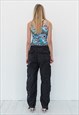 90'S VINTAGE STRAIGHT CARGO TROUSERS IN FADED BLACK