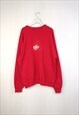 VINTAGE CHAMPION SWEATSHIRT EMPE IN RED XL