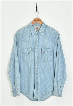 Vintage Levi's Denim Shirt Blue XLarge