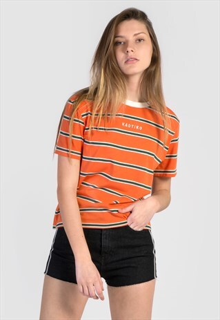 ORANGE STRIPES T-SHIRT