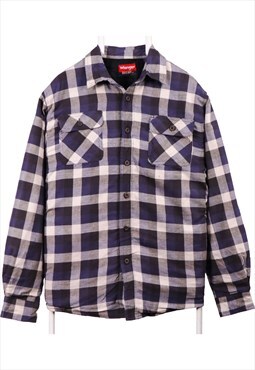 Vintage 90's Wrangler Shirt Tartened lined Check Long Sleeve