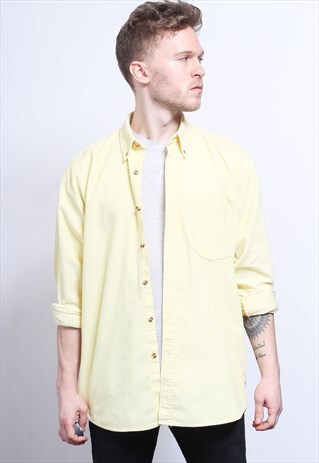VINTAGE CORDUROY CORD SHIRT YELLOW