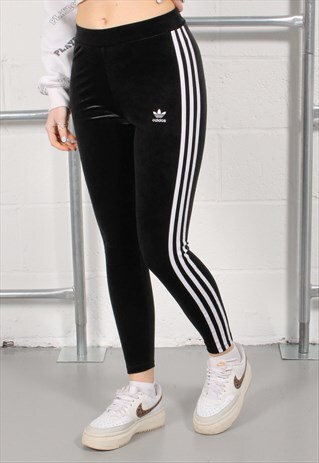 Vintage Adidas Leggings in Black Comfy Bottoms Size 8