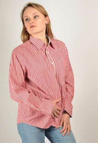 VINTAGE TOMMY HILFIGER STRIPED SHIRT RED