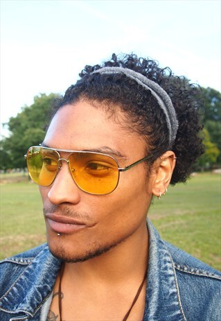 YELLOW LENS RETRO SPORTS FRAME SUNGLASSES