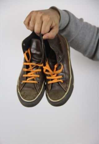 VINTAGE CONVERSE BROWN LEATHER TRAINERS