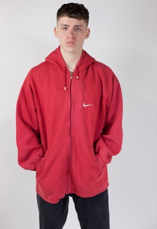 VINTAGE 90S NIKE RED HOODIE