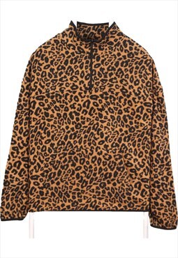 Vintage 90's No Boundaries Fleece Jumper Leopard print