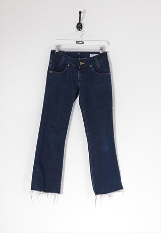 Vintage LEE Raw Cut Bootcut Jeans Dark Blue W27 L27 BV6201