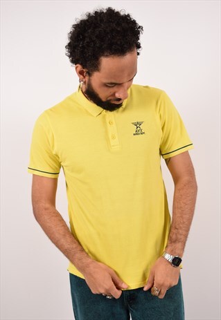 VINTAGE AVIREX POLO SHIRT SLIM FIT YELLOW