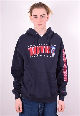 CHAMPION MENS VINTAGE MOUNTAIN DIVISION HOODIE JUMPER LARGE