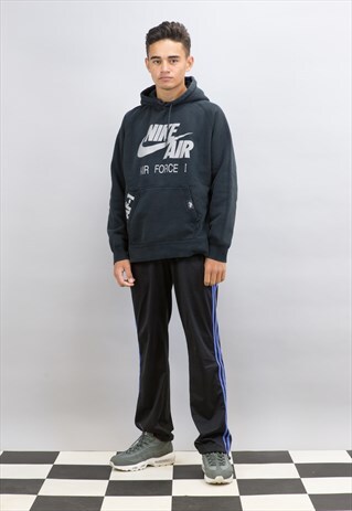 BLACK NIKE AIR HOODED SWEATSHIRT